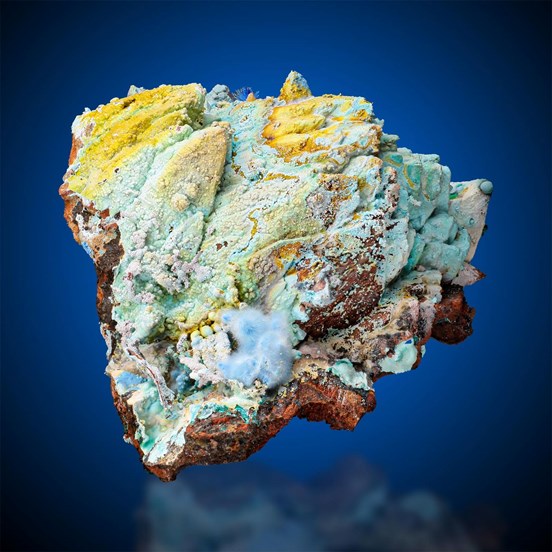 Cyanotrichite-3. Level | Hilarion Mine | Hilarion-Christiana Area | Ag. Konstandinos | Lavrion | Attica | Greece